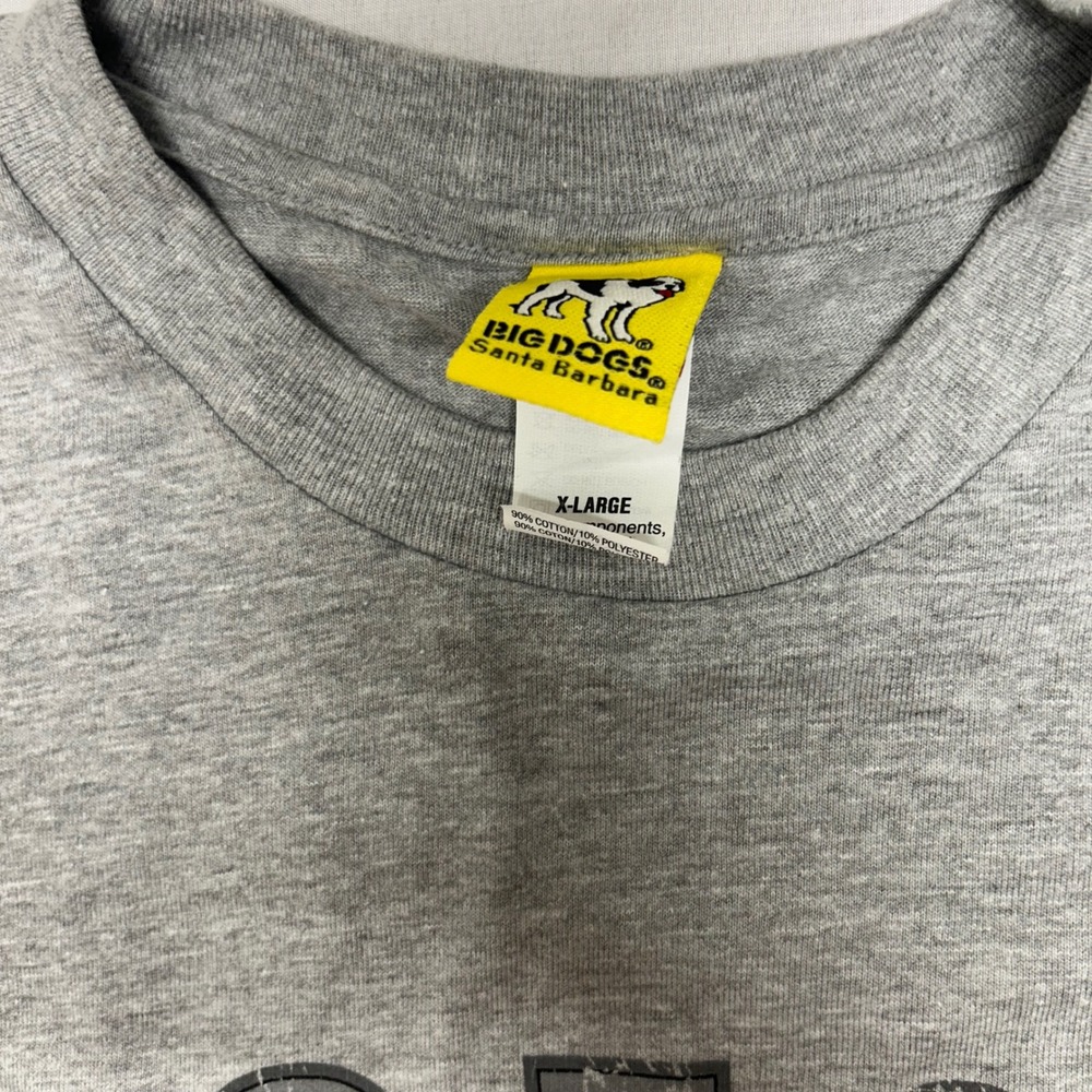Big Dogs Coach Big Dog Graphic T-Shirt Mens XL Grey Vintage 1999 Sportswear - Picture 3 of 8